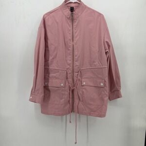 EMERY ROSE Zip-Up Stand Collar Long Sleeve Fitted Jacket Women's Short Jacket M